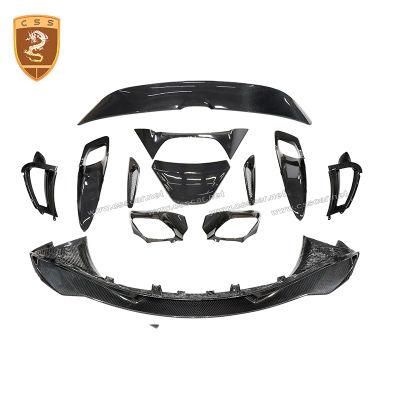 Auto Body Part OEM Style Carbon Fiber Front Lip Side Vents Rear Spoiler Exterior Body Parts for Mclaren 720s