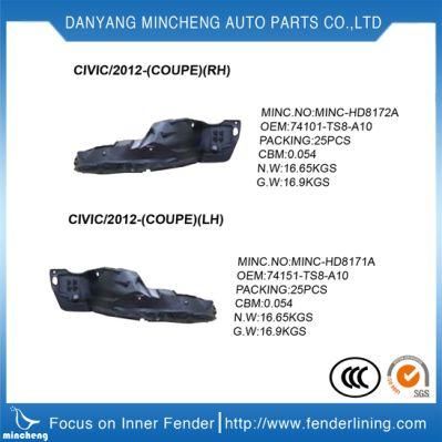 Japanese Honda Car Body Parts Auto Accessory Car Spare Part Front Fender Inner