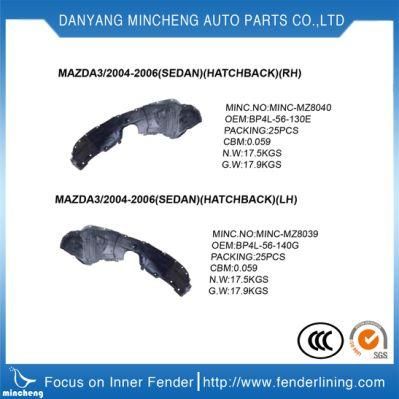 Front Inner Fender /Fender Liner for Mazda 3 Axela 2013 2014 Model Side L OEM: Bkc3-