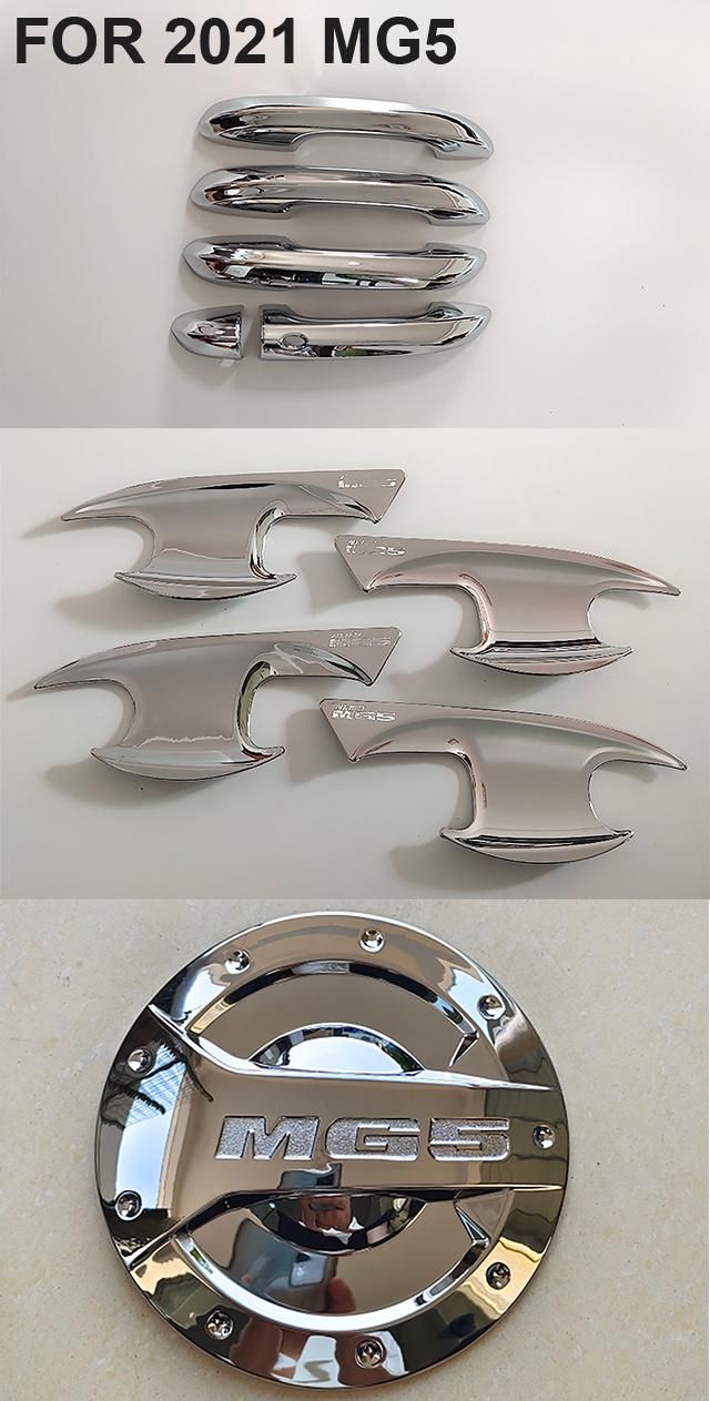 Chrome Black Gas Fuel Tank Side Door Handle Bowl Cover Decor Trim for 2021 Mg5