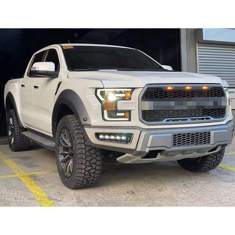 New Car Front Rear Bumper Modified Facelift Wide Conversion Bodykit Body Kit for Ford Ranger T6 T7 T8 2012-2019 Upgrade Change to F150 Raptor