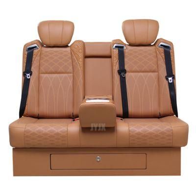 Jyjx073 Luxury Leather V Class Rear Campervan Bed Seats with Electric Backrest
