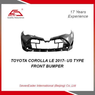 Auto Car Spare Parts Front Bumper for Toyota Corolla Le 2017- Us Type