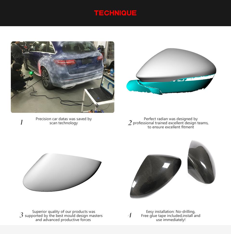 Carbon Fiber Side Mirror Caps Fit for Alfa Romeo Stelvio 2017-2018