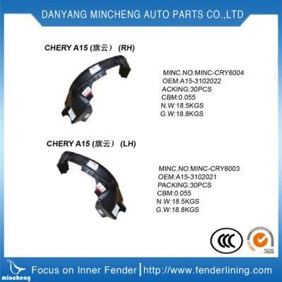 High Professional Auto Parts Chery 1018005076 Front Fender Liner Lh