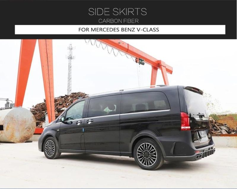 Carbon Fiber Side Skirts for Mercedes Benz V-Class Vito V220 V250 Van 15-19