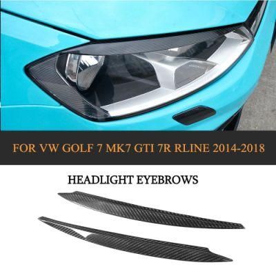 Dry Carbon Fiber Headlight Eyebrows for VW Golf 7 Mk7 Gti 7r Rline 2014-2018