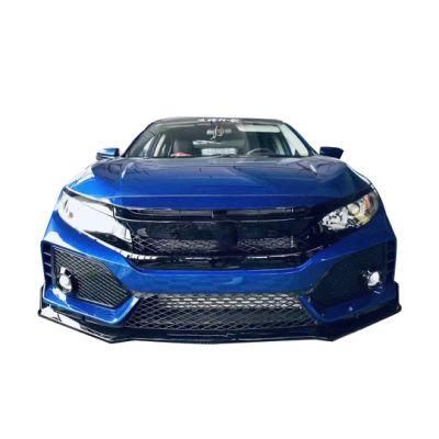 Front Bumper Car Kit Car Body Kit with Rear Bumper Car Grille for Honda Civic 2016-2020