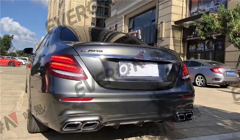 E63 Amg Rear Bumper Diffuser with Exhaust Pipe for Benz W213 E Class Sport 2016-2020