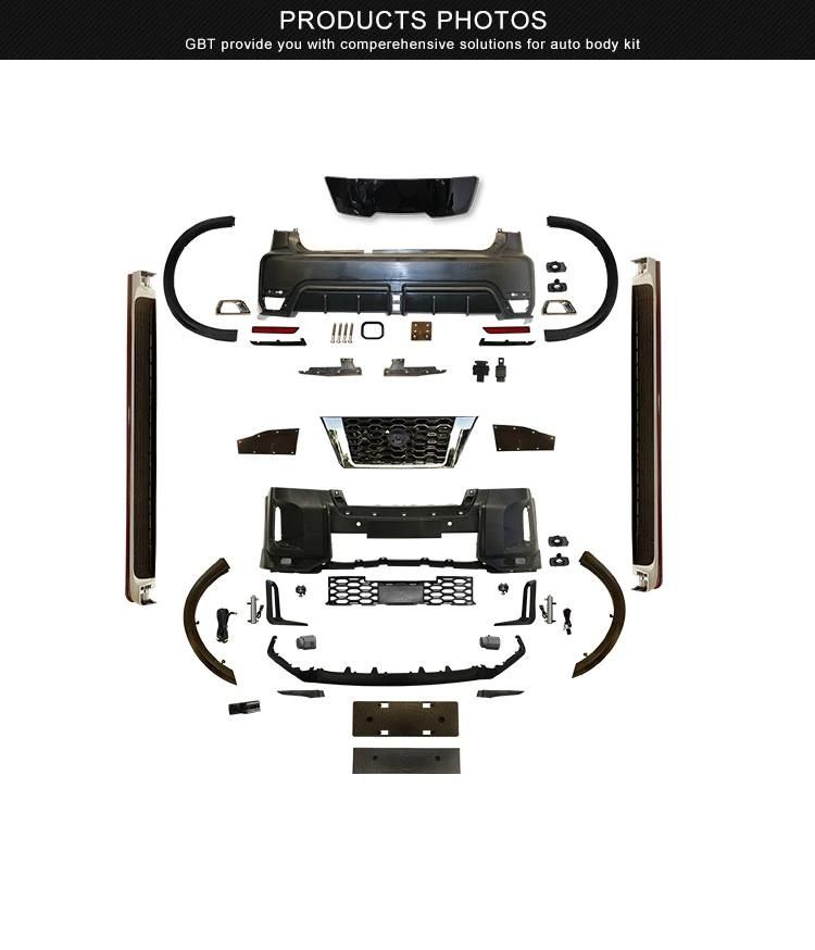 Gbt New Upgrade 2022 Car Accessories Parts PP Side Bar Grille Auto Front Rear Bumpers Body Kit for Nissan Patrol Y62 Nismo Model