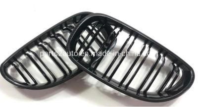 BMW E60 Double Line Carbon Fiber Look Customized Grille 2004-2009.