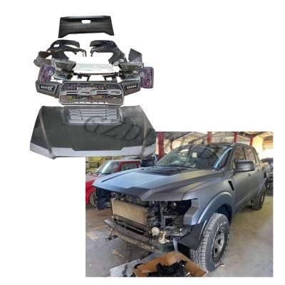 Faclift Bumper Body Kit Auto Bumper Kit Body Kit for Ranger T6 T7 T8 Upgrade to Raptor F150