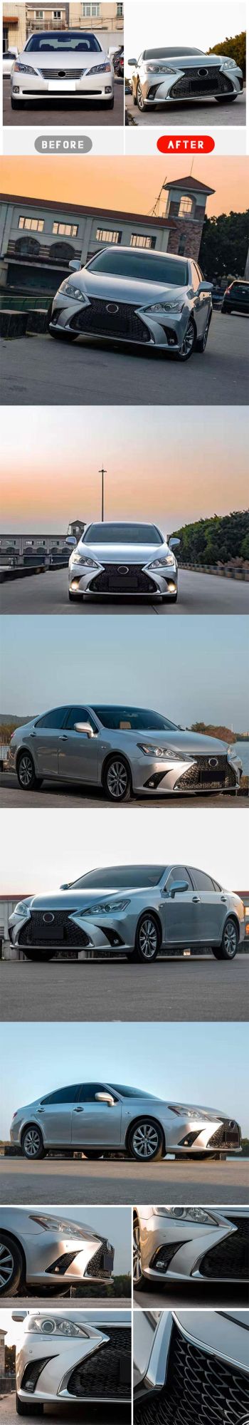 Front Bumper Body Kit for Lexus Es240 Es350 2006-2012 Old to New