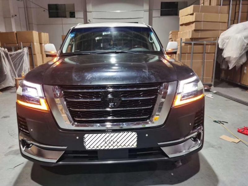 Car Front Rear Bumper Facelift Modified Wide Conversion Bodykit Body Kit for Nissan Patrol 2012 Upgrade to 2020