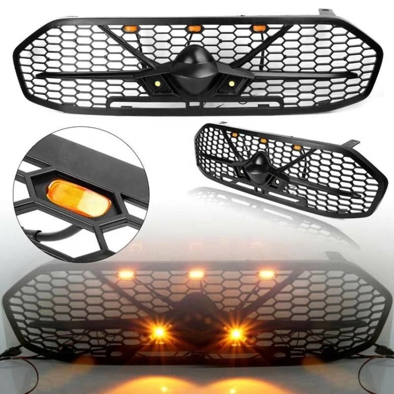 Front Upper Bumper Hood Grille Grill LED Light Fit Ford Everest 2015-2018