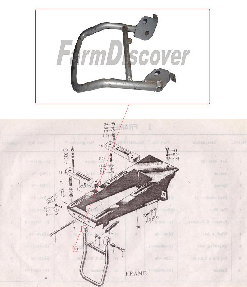 12-30013-2 Insurance Supporting Frame Assembly for Sifang Power Tiller Gn12