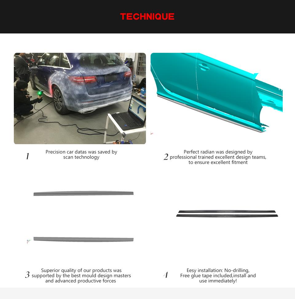 Carbon Fiber Side Skirts for Audi RS6 2013-2016