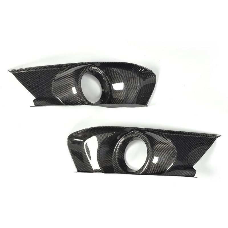 Carbon Fiber Front Bumper Fog Lamp Light Covers for Ford Mustang 2015 up