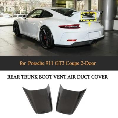 Dry Carbon Fiber Rear Trunk Boot Vent Air Duct Cover for Porsche 911 Gt3 Coupe 2-Door 2018