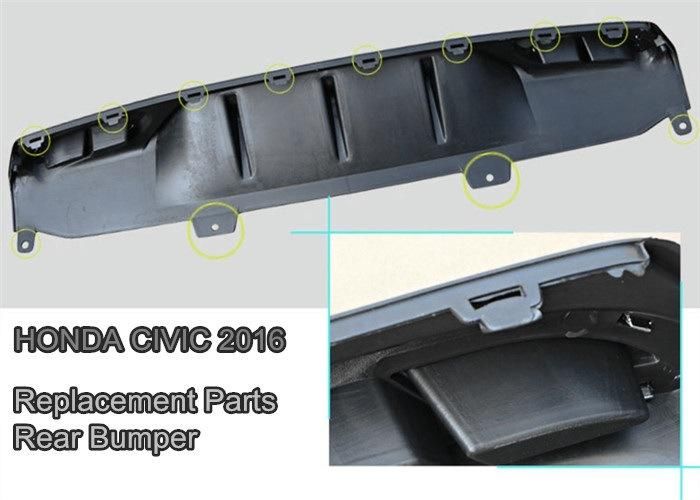 Rear Bumper Diffuser Lower Garnish for Honda Civic 2016 2018