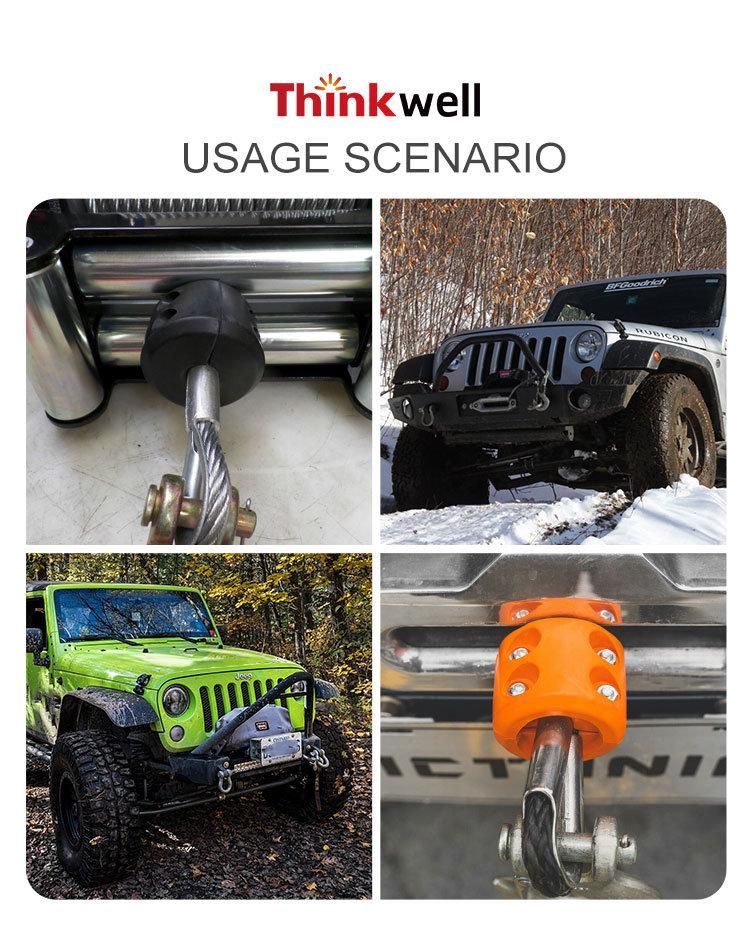 Winch Cable Hook Stopper Silicone Rubber Shock Absorbent Winch Stopper