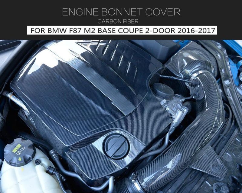 Carbon Fiber Engine Cover for BMW F87 M2 Base Coupe 2-Door 2016-2017