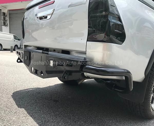 Strong Protection Black Steel Rear Bumper for Ford Ranger 2015+