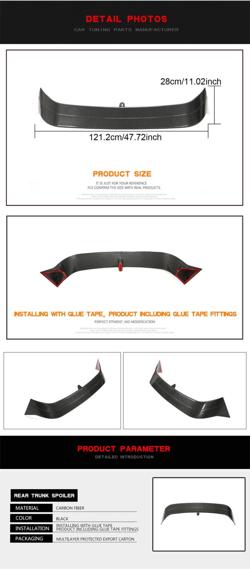 Carbon Fiber Mk8 Rear Roof Spoiler for VW Golf 8 R Mk8 Gti Hatchback 4-Door 2021-2022