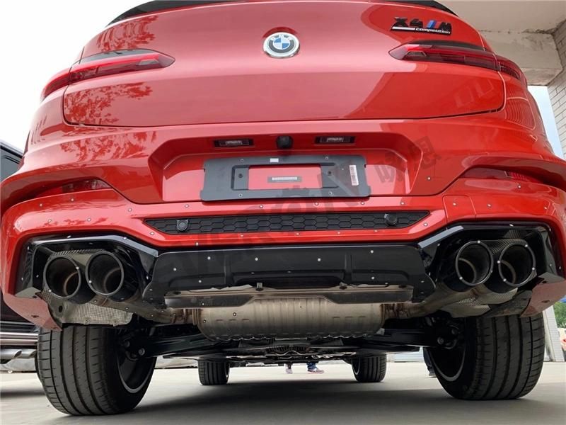 X4m Rear Diffuser Gloss Black Rear Lip with Exhaust Tips for BMW X4 G02 2018+