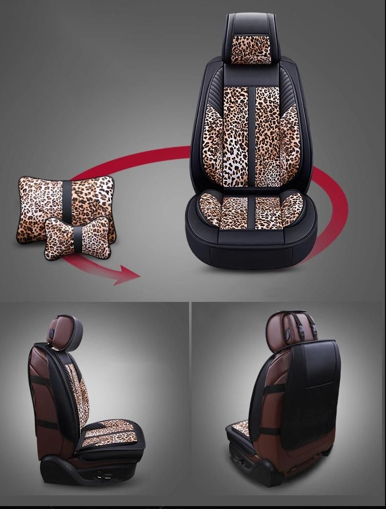 Full Set Cow Pattern Waterproof Universal Car Seat Cover