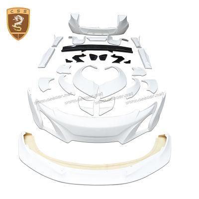 Lb Style Front Lip Bumper Spoiler Wide Body Kit for Mclaren MP4 650s Matte Finish Carbon Fiber Rear Bumper Bodykit