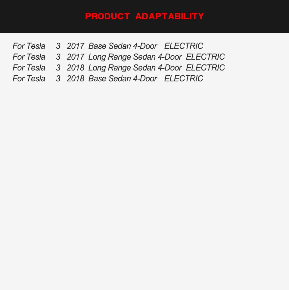 Carbon Fiber Rear Trunk Spoiler for Tesla Model 3 4-Door 2016-2018