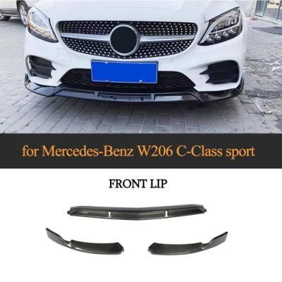 Carbon Fiber W206 Front Lip Splitter for Mercedes Benz W206 C300 Sport 2019