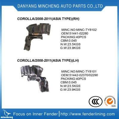 High Quality Fender Liner for Hilux Land Cruiser Uzj200 Vdj200 Prado Lex Us 53875-