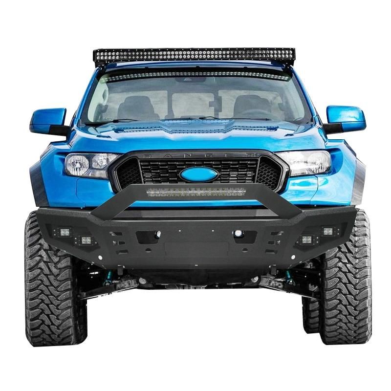 Custom Logo 4X4 Car Steel Front Bumper Bull Bar for Ford Ranger T7 T8 Raptor 2015-2019 2021 2022