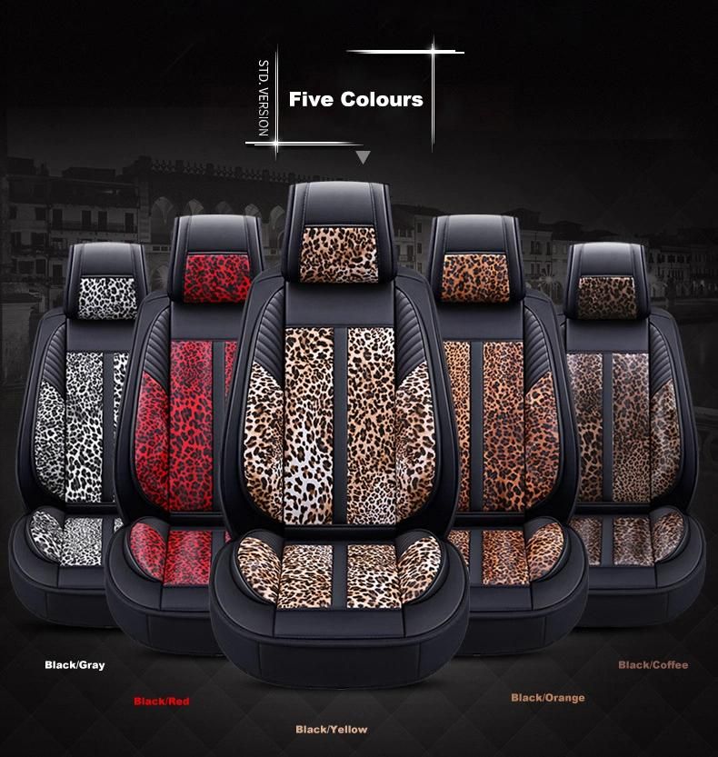 Full Set Cow Pattern Waterproof Universal Car Seat Cover