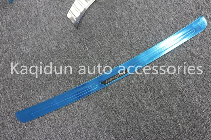 Stainless Steel Car Rear Raised Trunk Interior Protect Plate Rear Bumper Plate for Toyota Innova 2016