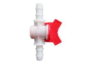 The Colour in White (body) , Handle in Red, P P 2 Way Valve