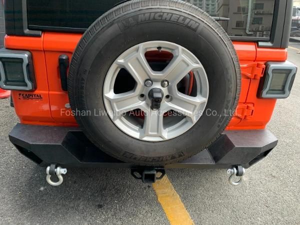 Car Accessories Black Metal Rear Bumper Bullbar for Jeep Wrangler Jl