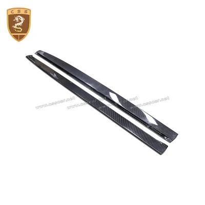 V8s Style Real Carbon Fiber Fabric CF Side Skirts Extensions for Bentley Continental Gt 2012-2014