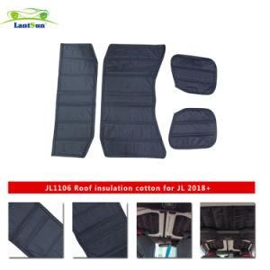 4 Doors 1 Set Black Car Roof Hardtop Heat Insulation Cotton Kit Adiabatic Cover for Jeep for Wrangler 12+