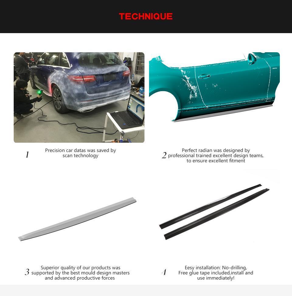 for Bentley Continental Carbon Fiber Side Skirt Extensions 2-Door 2012-2016