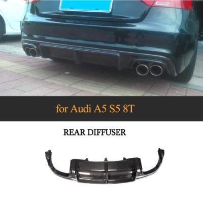 Carbon Fiber A5 S5 Rear Lip Diffuser for Audi A5 S5 8t Coupe 2 Door 12-14 (Fits: A5)