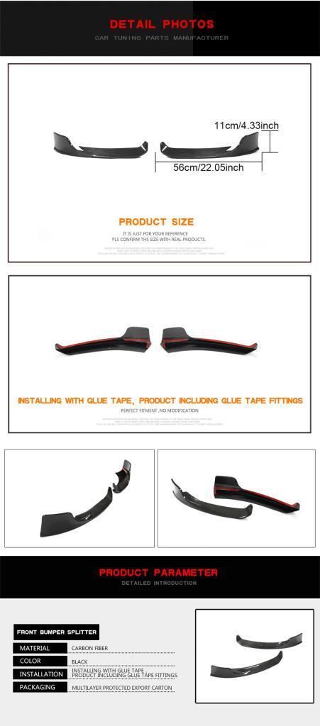 Carbon Fiber Front Fender Trim Car Accessories for Benz a Class 2019-2021