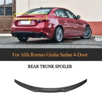 Carbon Fiber Car Rear Trunk Spoiler for Alfa Romeo Giulia Sedan 4-Door 2017-2020