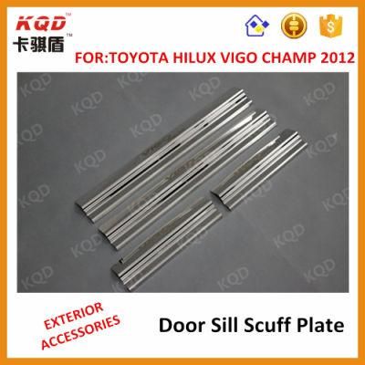 Chromed Pickup Door Sill Scuff Plate for Toyota Hilux Vigo