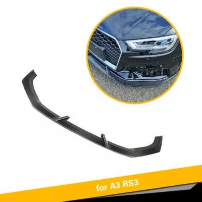 Universal Front Splitter Front Lip Splitter for Audi RS3 8V Sedan 2017 2018