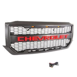 Automobile Exterior Decoration Parrilla Pickup Front Grill Offroad Light for Chevrolet Silverado 2016 2017 2018