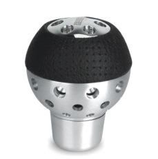 High Quality Black Leather+Aluminum Shift Knob