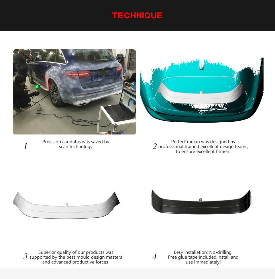 Carbon Fiber Mk8 Rear Roof Spoiler for VW Golf 8 R Mk8 Gti Hatchback 4-Door 2021-2022